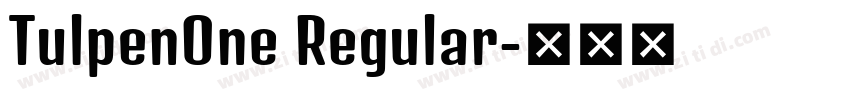 TulpenOne Regular字体转换